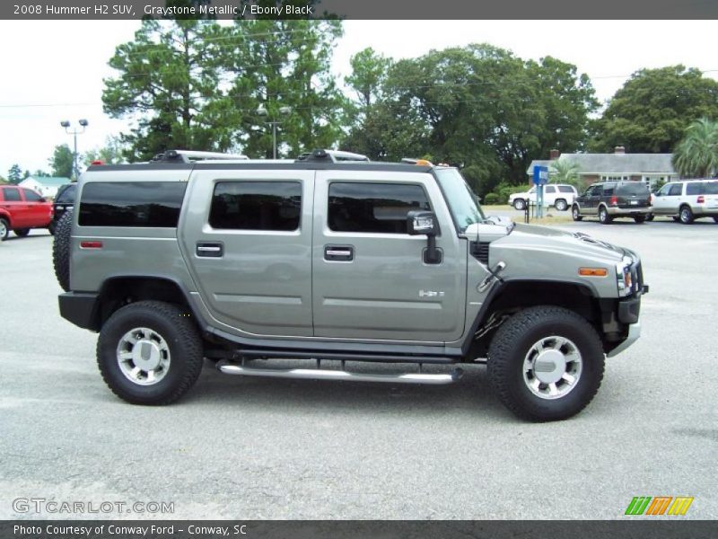 Graystone Metallic / Ebony Black 2008 Hummer H2 SUV