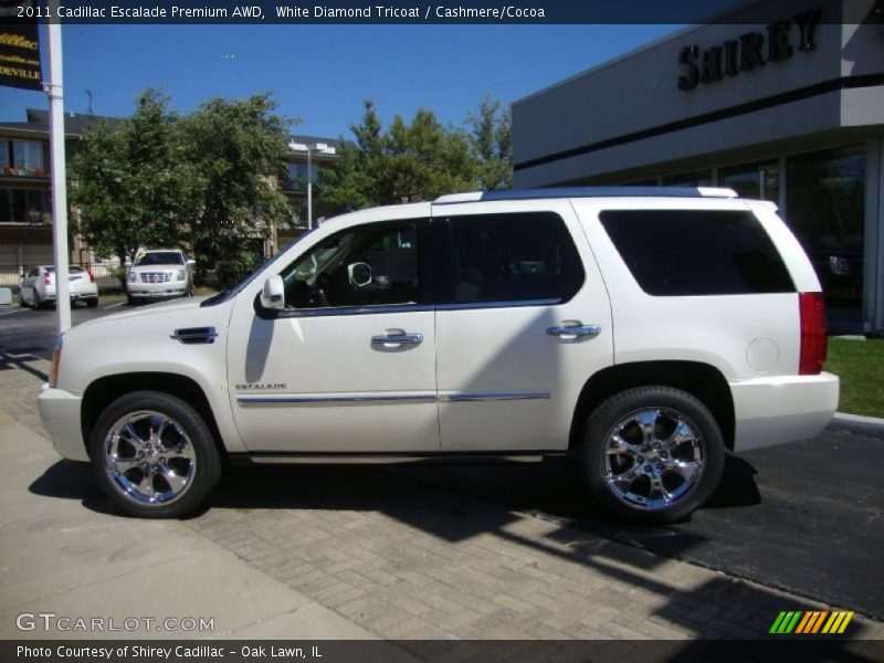 White Diamond Tricoat / Cashmere/Cocoa 2011 Cadillac Escalade Premium AWD