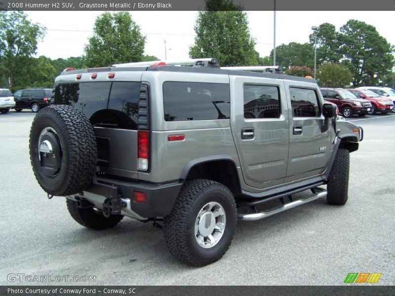 Graystone Metallic / Ebony Black 2008 Hummer H2 SUV