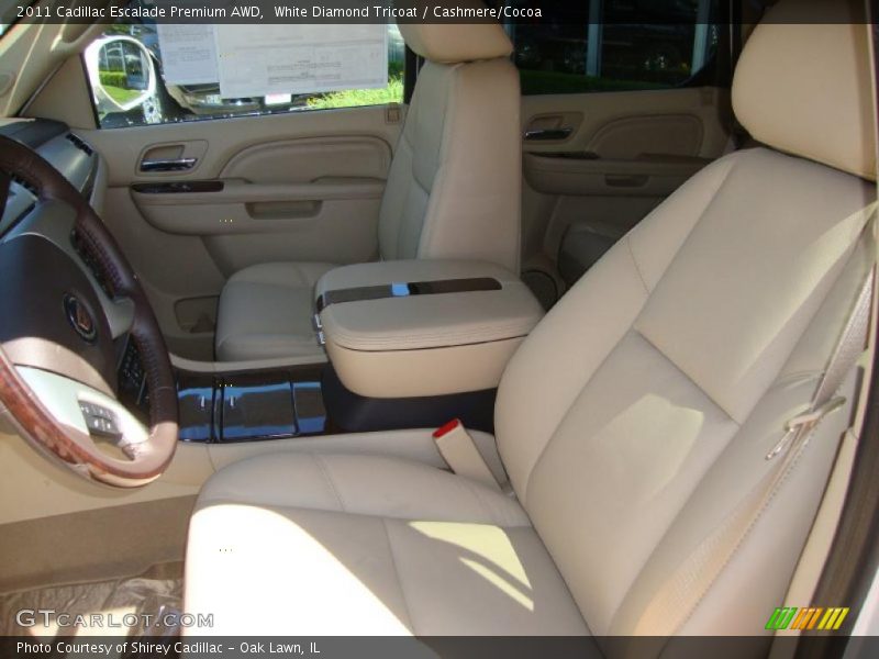 White Diamond Tricoat / Cashmere/Cocoa 2011 Cadillac Escalade Premium AWD