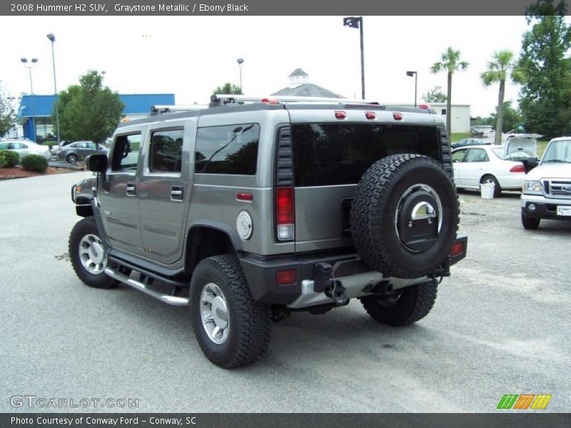 Graystone Metallic / Ebony Black 2008 Hummer H2 SUV