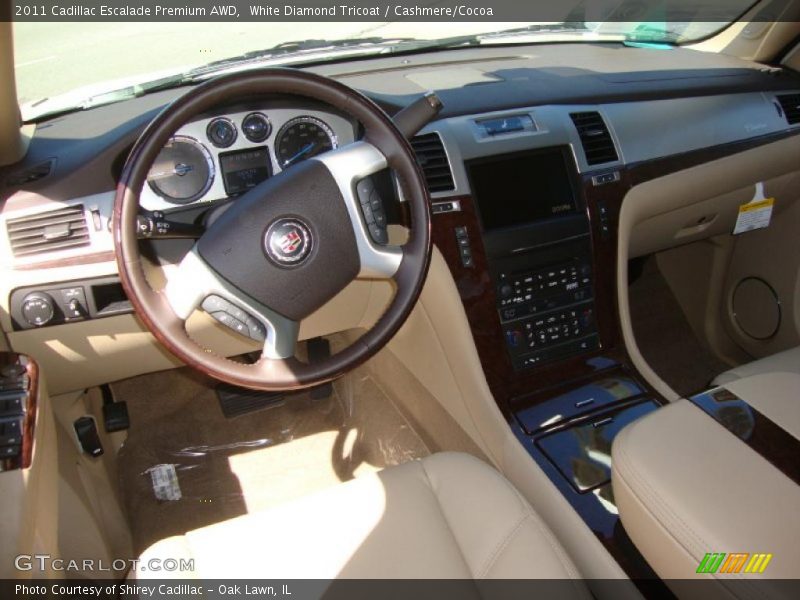 White Diamond Tricoat / Cashmere/Cocoa 2011 Cadillac Escalade Premium AWD