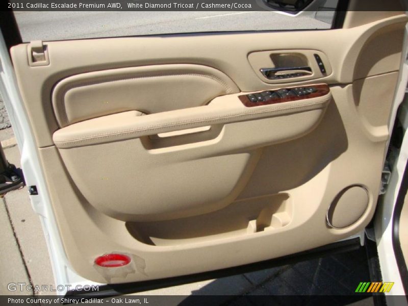 White Diamond Tricoat / Cashmere/Cocoa 2011 Cadillac Escalade Premium AWD