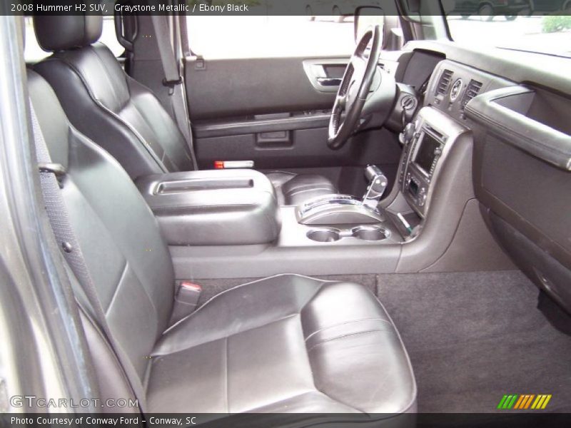 Graystone Metallic / Ebony Black 2008 Hummer H2 SUV