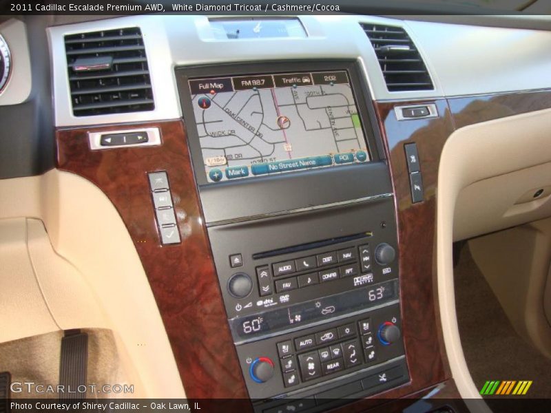 White Diamond Tricoat / Cashmere/Cocoa 2011 Cadillac Escalade Premium AWD