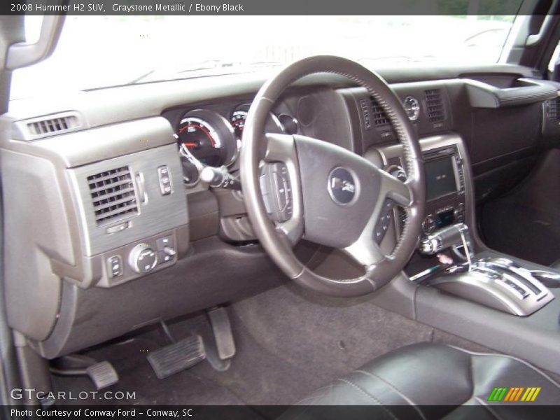 Graystone Metallic / Ebony Black 2008 Hummer H2 SUV