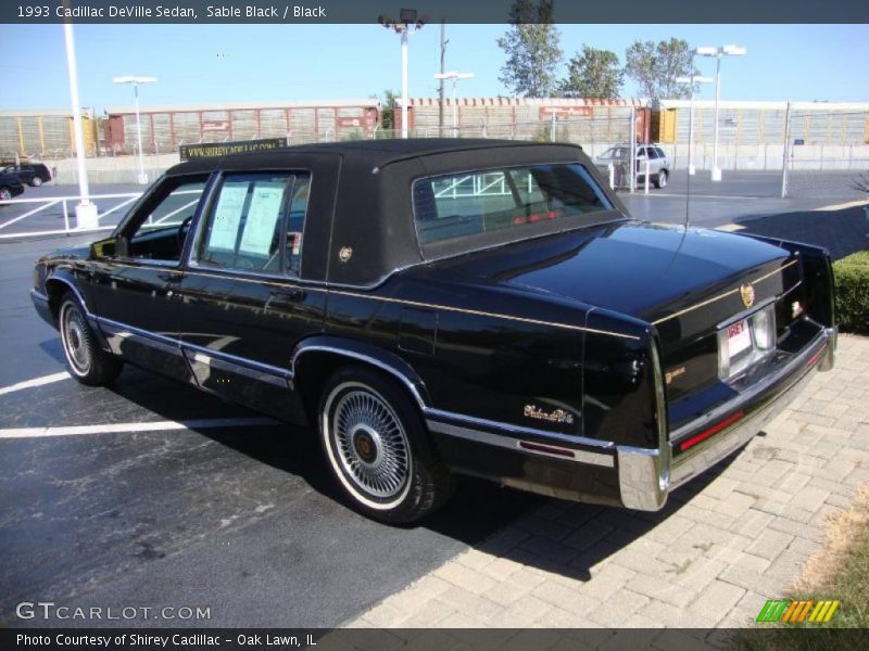 Sable Black / Black 1993 Cadillac DeVille Sedan