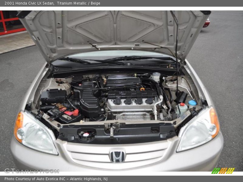Titanium Metallic / Beige 2001 Honda Civic LX Sedan