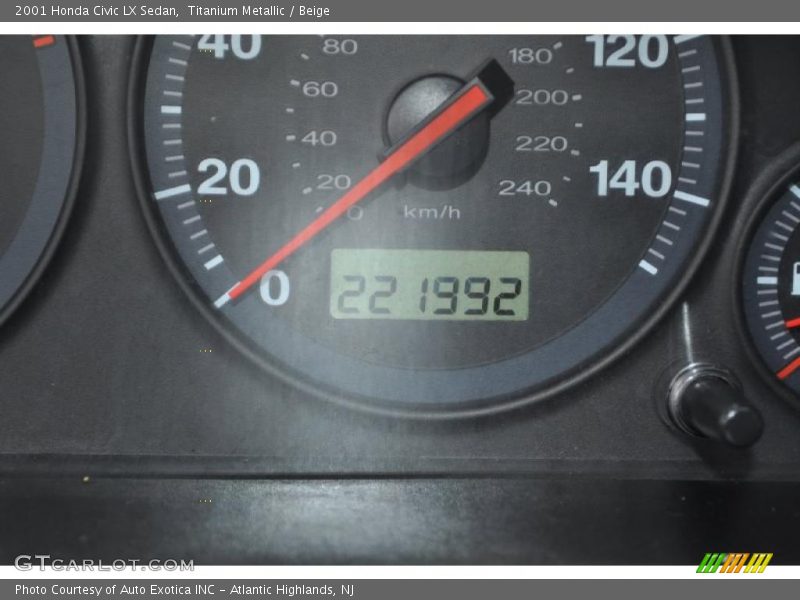 Titanium Metallic / Beige 2001 Honda Civic LX Sedan
