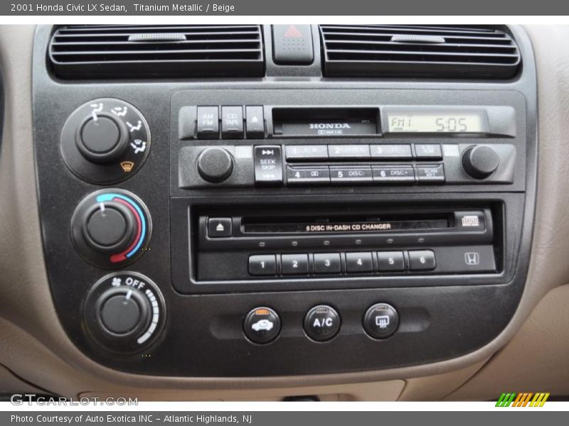 Titanium Metallic / Beige 2001 Honda Civic LX Sedan