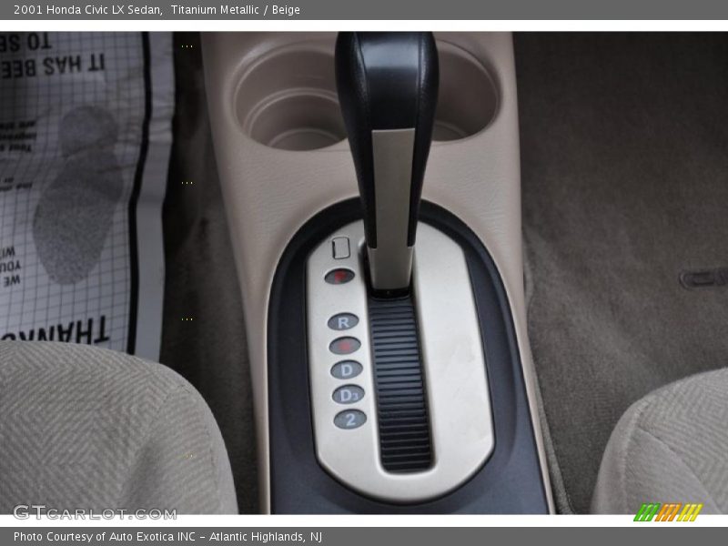 Titanium Metallic / Beige 2001 Honda Civic LX Sedan