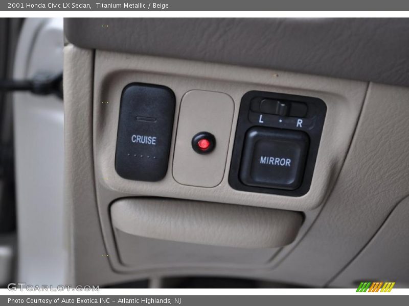 Titanium Metallic / Beige 2001 Honda Civic LX Sedan