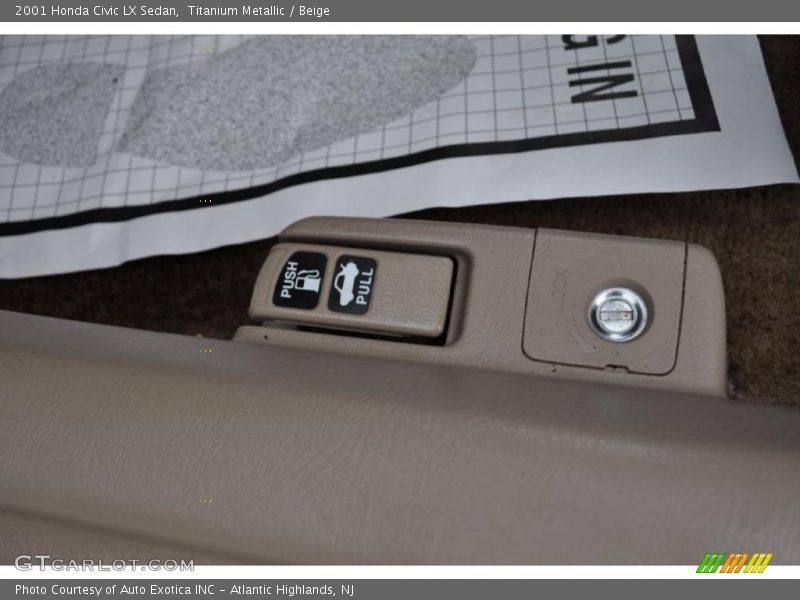 Titanium Metallic / Beige 2001 Honda Civic LX Sedan