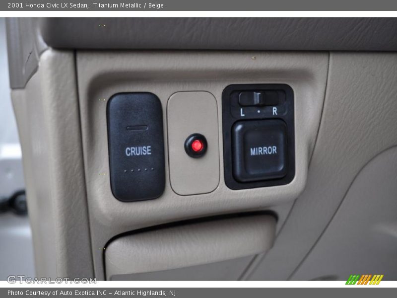 Titanium Metallic / Beige 2001 Honda Civic LX Sedan