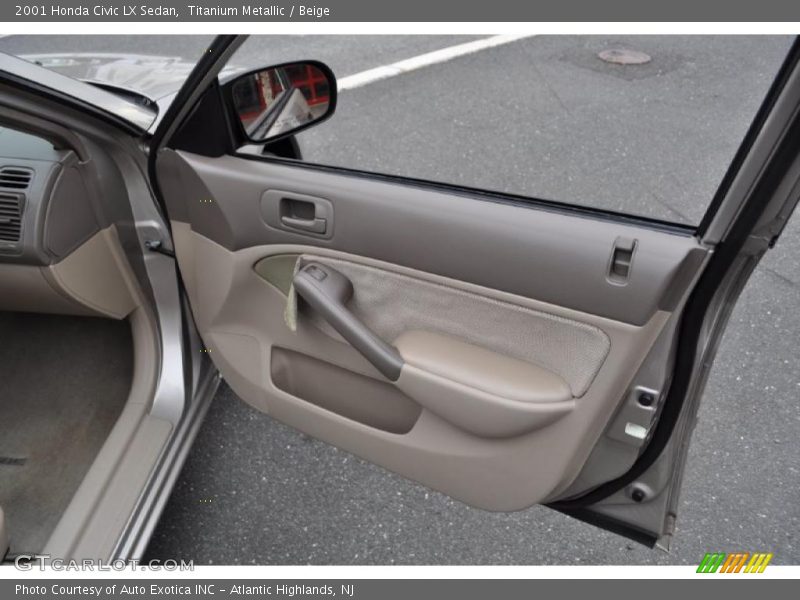 Titanium Metallic / Beige 2001 Honda Civic LX Sedan