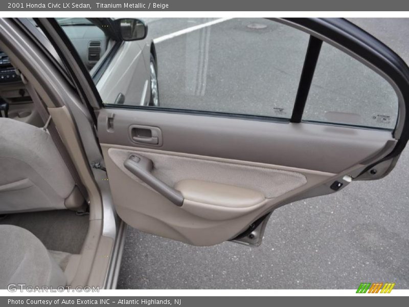 Titanium Metallic / Beige 2001 Honda Civic LX Sedan