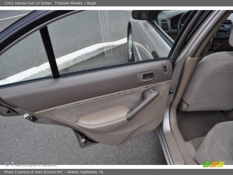 Titanium Metallic / Beige 2001 Honda Civic LX Sedan