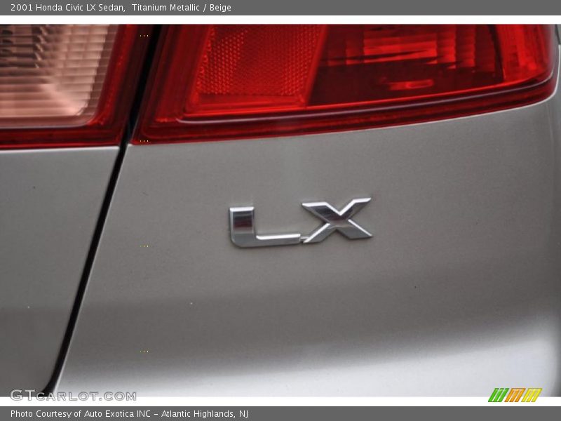 Titanium Metallic / Beige 2001 Honda Civic LX Sedan