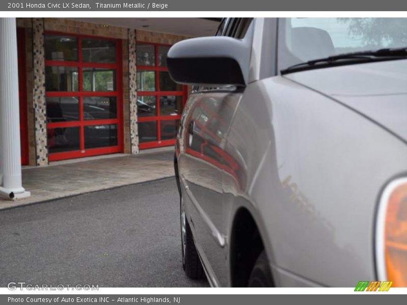 Titanium Metallic / Beige 2001 Honda Civic LX Sedan