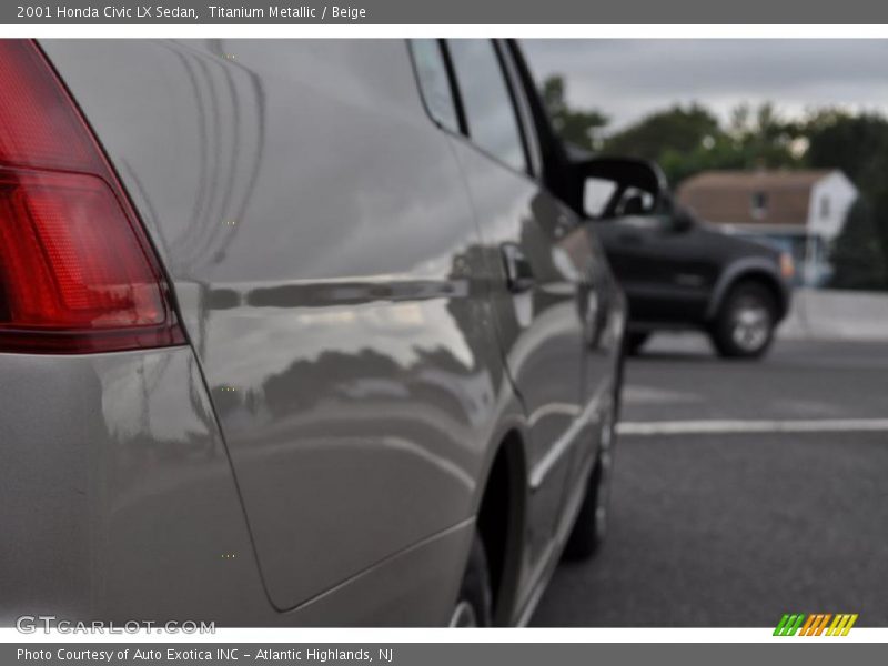 Titanium Metallic / Beige 2001 Honda Civic LX Sedan