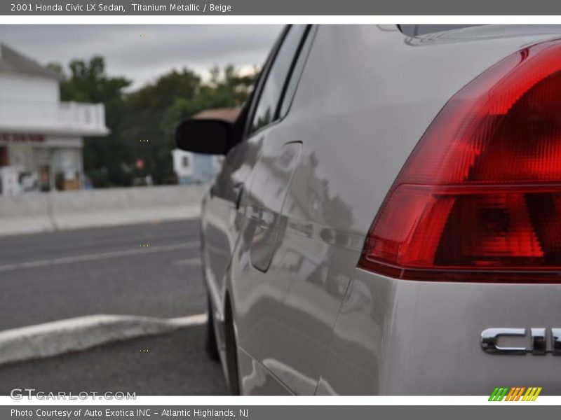 Titanium Metallic / Beige 2001 Honda Civic LX Sedan