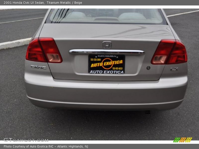 Titanium Metallic / Beige 2001 Honda Civic LX Sedan