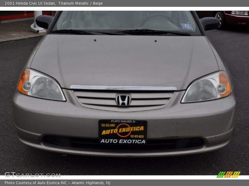Titanium Metallic / Beige 2001 Honda Civic LX Sedan