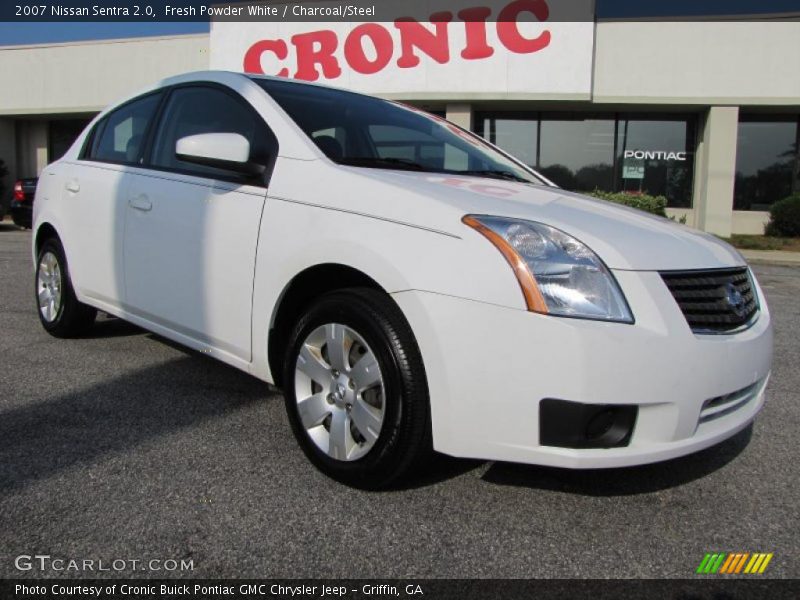 Fresh Powder White / Charcoal/Steel 2007 Nissan Sentra 2.0