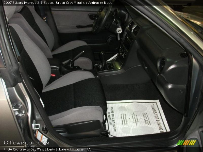 Urban Gray Metallic / Anthracite Black 2007 Subaru Impreza 2.5i Sedan