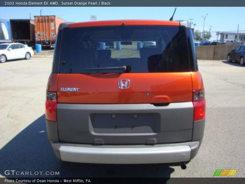 Sunset Orange Pearl / Black 2003 Honda Element EX AWD