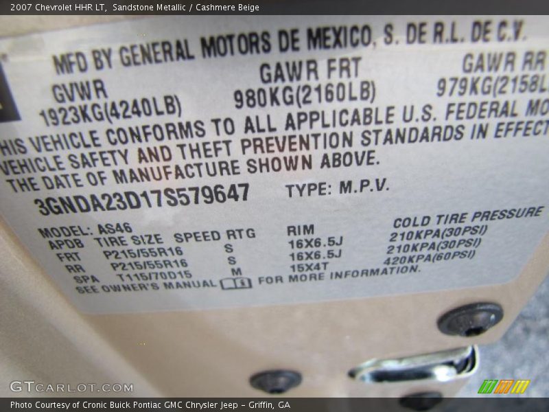 Sandstone Metallic / Cashmere Beige 2007 Chevrolet HHR LT