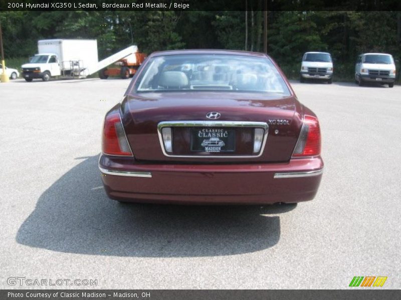 Bordeaux Red Metallic / Beige 2004 Hyundai XG350 L Sedan