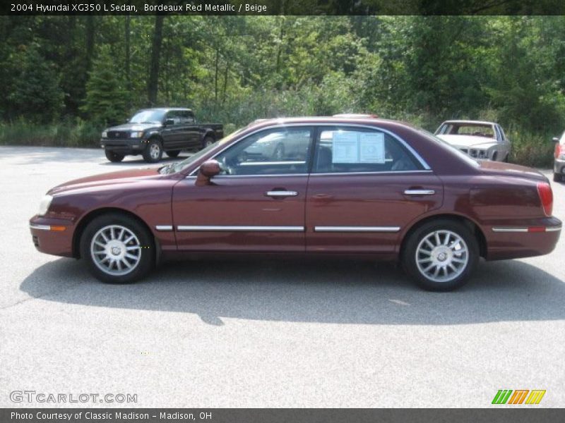 Bordeaux Red Metallic / Beige 2004 Hyundai XG350 L Sedan