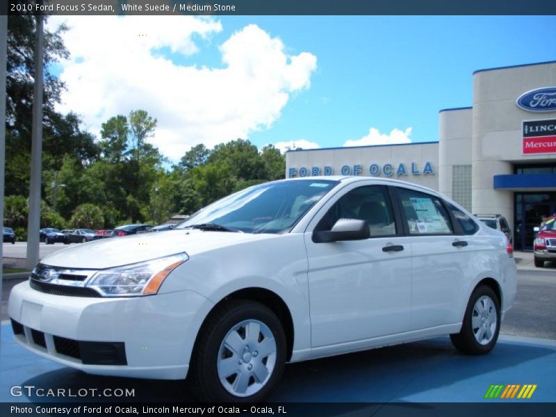 White Suede / Medium Stone 2010 Ford Focus S Sedan