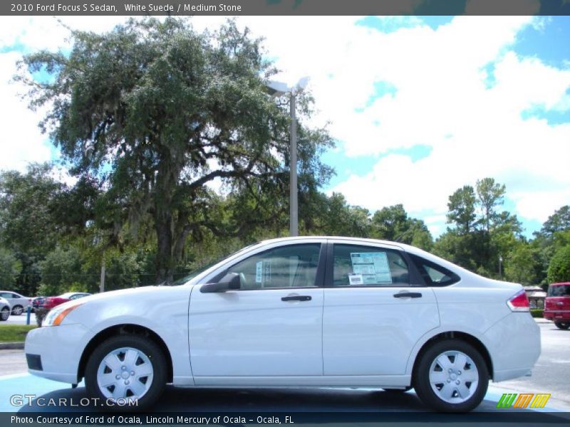 White Suede / Medium Stone 2010 Ford Focus S Sedan