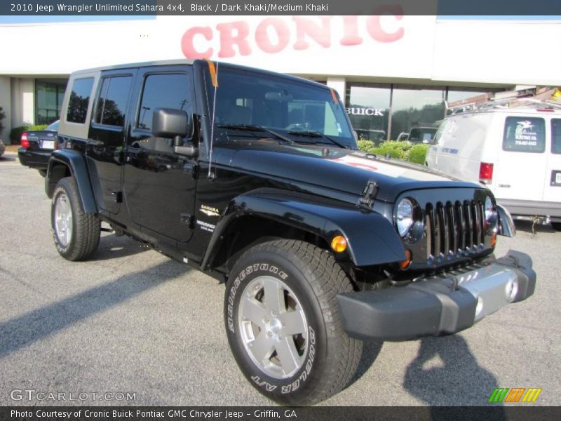 Black / Dark Khaki/Medium Khaki 2010 Jeep Wrangler Unlimited Sahara 4x4