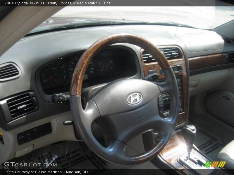 Bordeaux Red Metallic / Beige 2004 Hyundai XG350 L Sedan