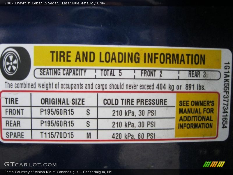 Laser Blue Metallic / Gray 2007 Chevrolet Cobalt LS Sedan