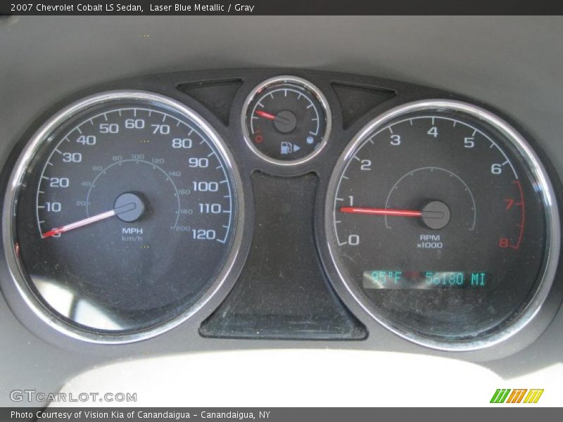 Laser Blue Metallic / Gray 2007 Chevrolet Cobalt LS Sedan