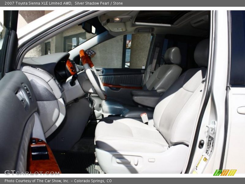 Silver Shadow Pearl / Stone 2007 Toyota Sienna XLE Limited AWD