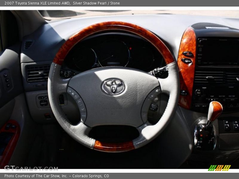 Silver Shadow Pearl / Stone 2007 Toyota Sienna XLE Limited AWD