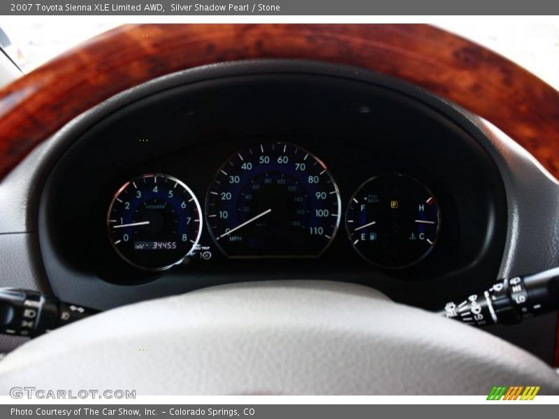 Silver Shadow Pearl / Stone 2007 Toyota Sienna XLE Limited AWD