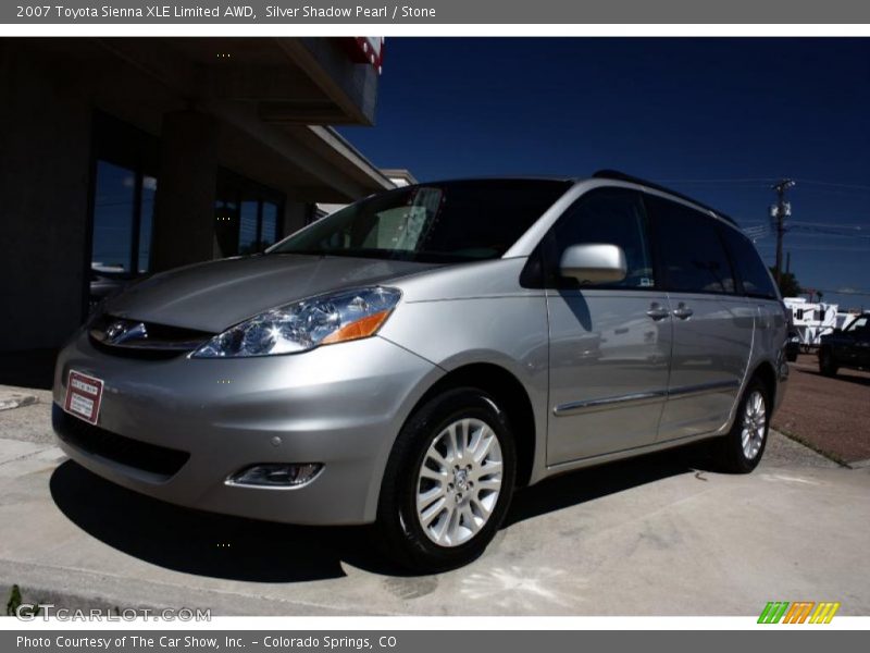 Silver Shadow Pearl / Stone 2007 Toyota Sienna XLE Limited AWD