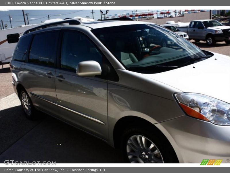 Silver Shadow Pearl / Stone 2007 Toyota Sienna XLE Limited AWD