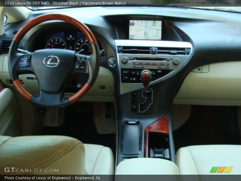 Obsidian Black / Parchment/Brown Walnut 2010 Lexus RX 350 AWD