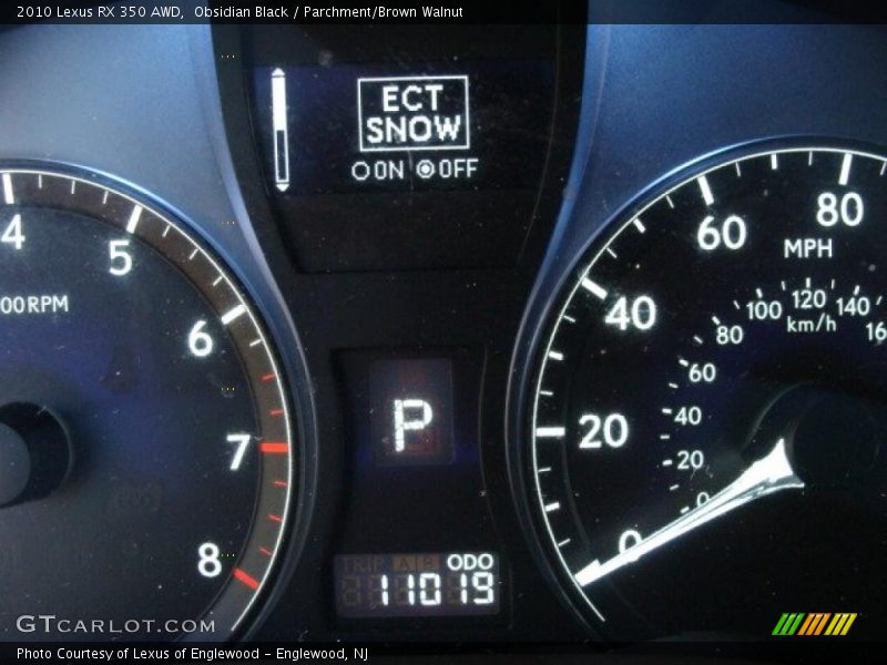 Obsidian Black / Parchment/Brown Walnut 2010 Lexus RX 350 AWD
