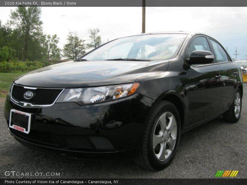 Ebony Black / Stone 2010 Kia Forte EX