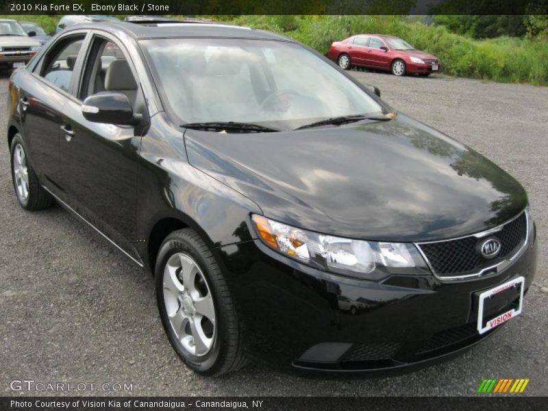 Ebony Black / Stone 2010 Kia Forte EX