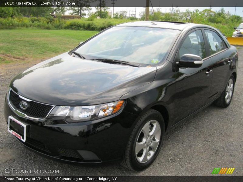 Ebony Black / Stone 2010 Kia Forte EX
