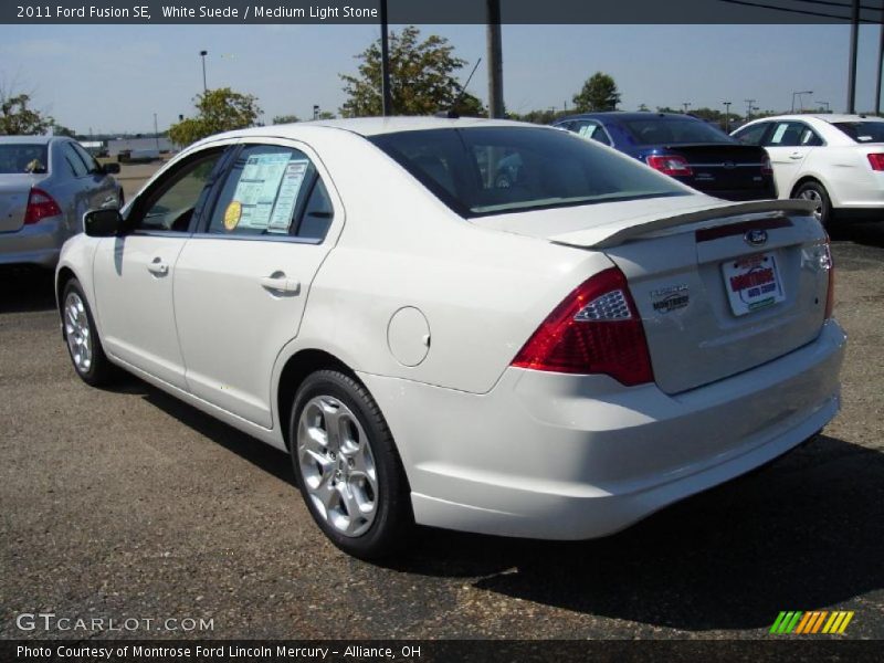 White Suede / Medium Light Stone 2011 Ford Fusion SE